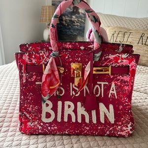 “This is not a birkin” custom handbag